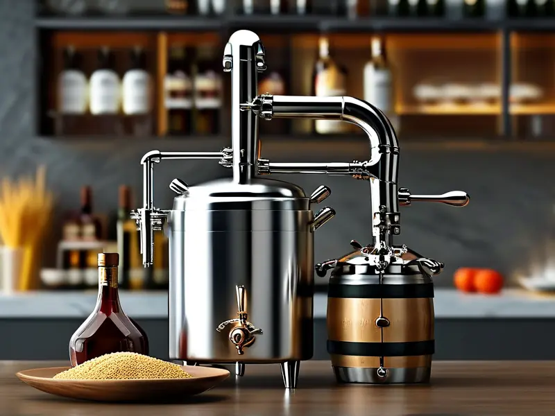 家庭用小型酿酒设备实际操作示意图