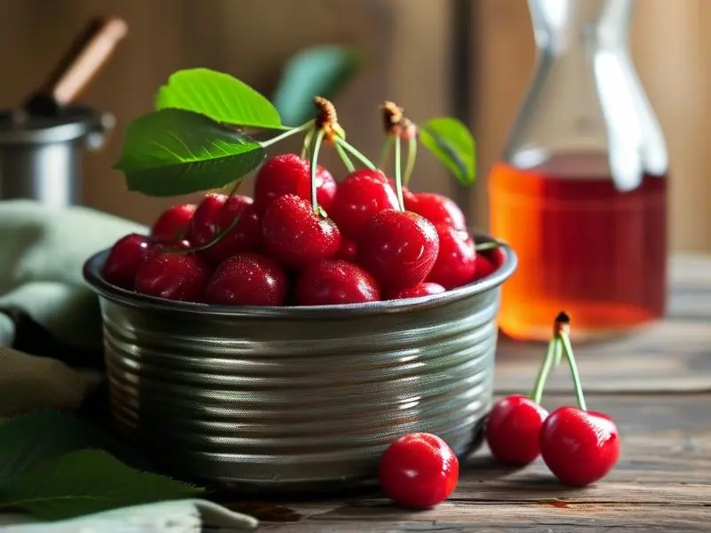 家庭自制小樱桃酒完整工艺流程展示图