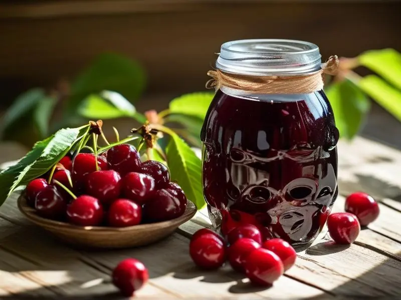 家庭自制小樱桃酒的酿制过程展示