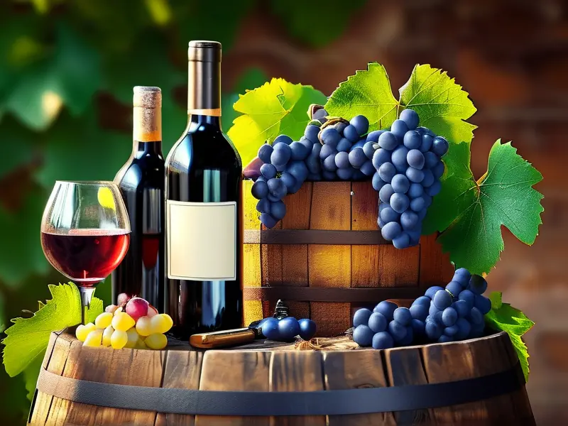 新鲜葡萄酿酒制作过程展示