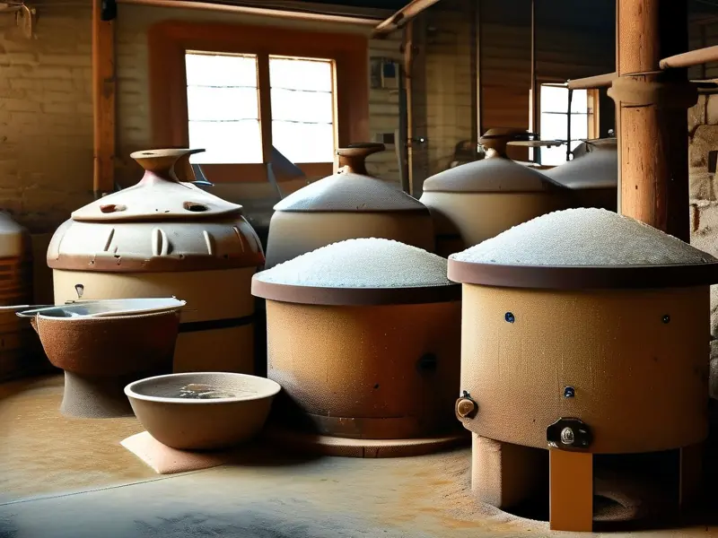 传统烧酒酿造过程展示