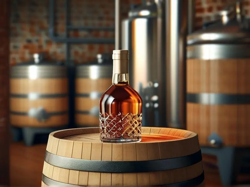 洋酒酿制过程中的陈酿环节展示