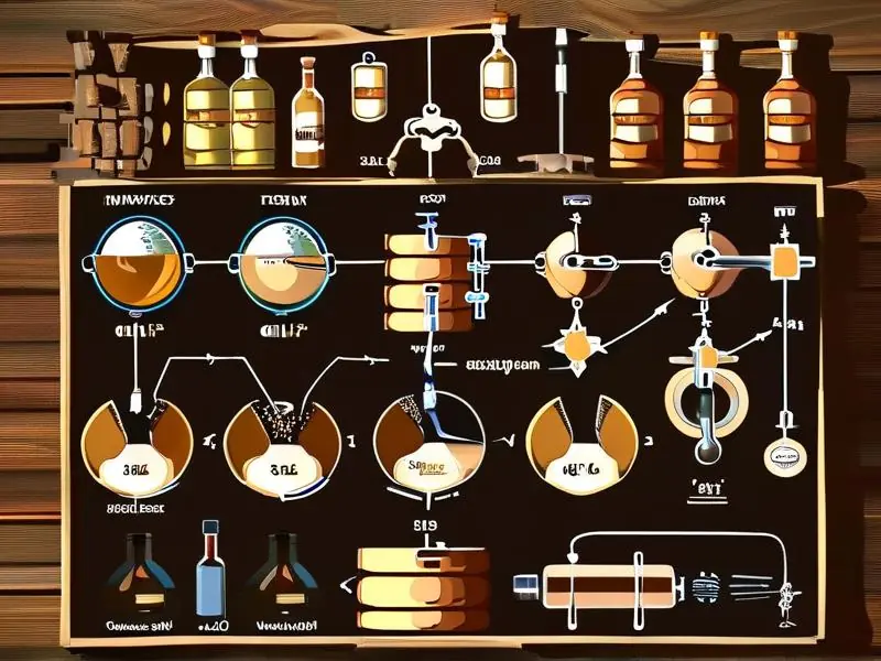 洋酒酿制过程示意图