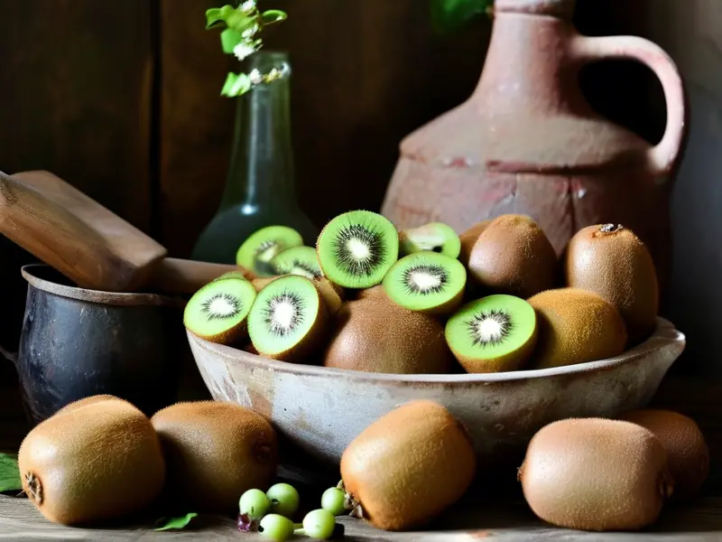 猕猴桃酿酒原料与工具展示