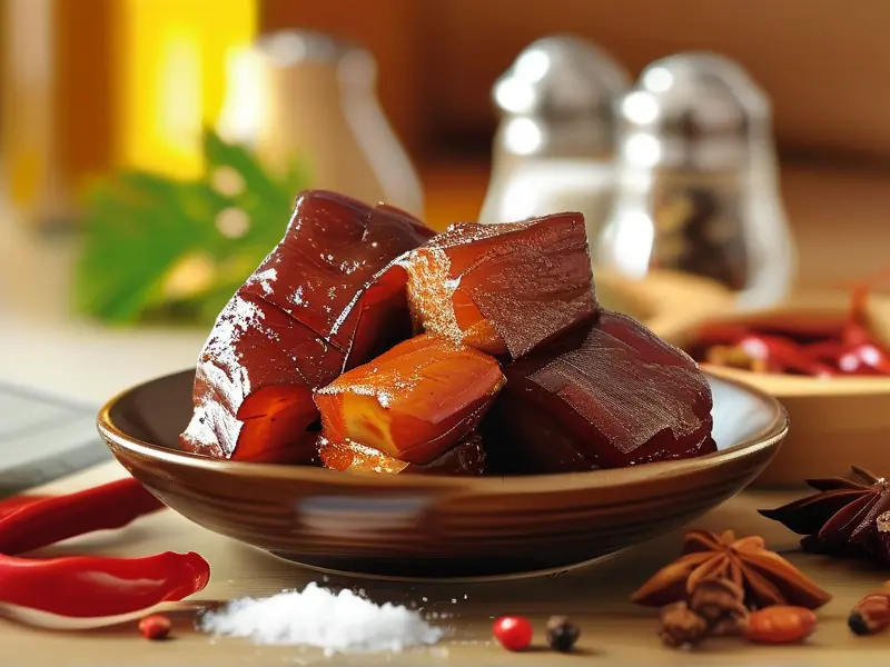 用酒腌肉的腌制过程展示