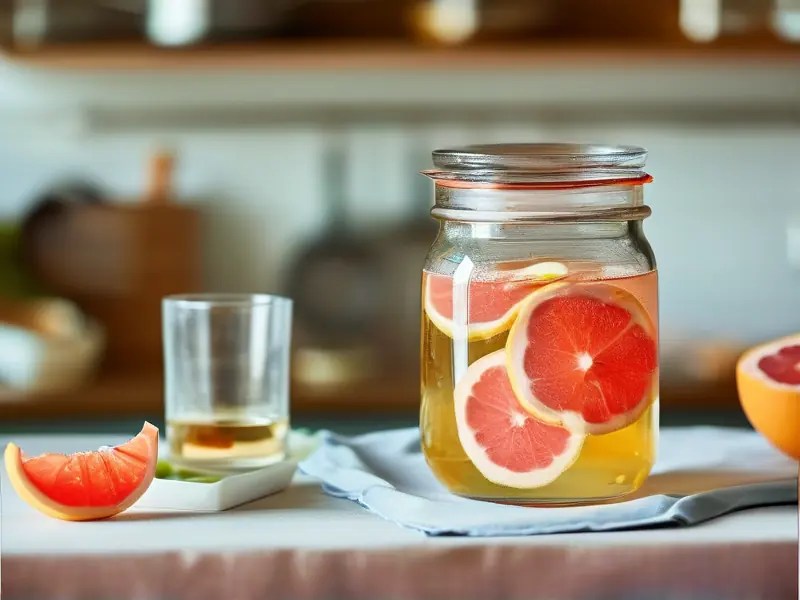 家庭自制柚子酒原料准备过程实拍图