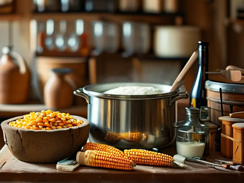 家庭自制玉米酒发酵过程实拍