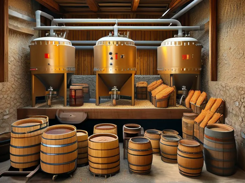 玉米烧酒传统酿造工艺关键步骤展示