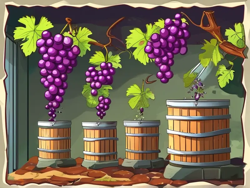 家庭自酿葡萄酒制作过程示意图