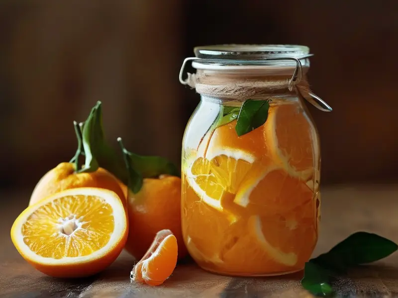 家庭自制桔子酒的制作过程展示