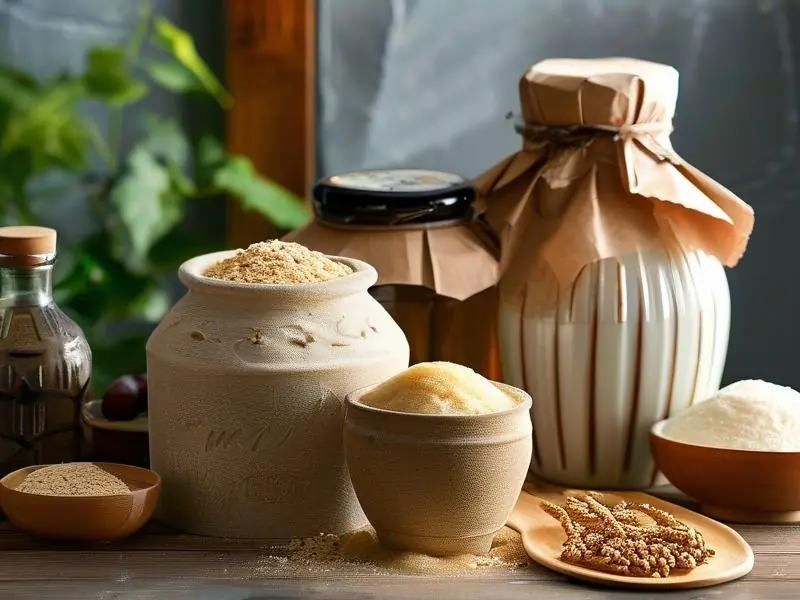 家庭自制甜酒曲原料与发酵过程展示