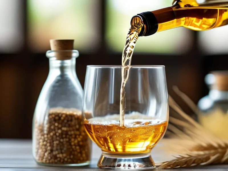 勾兑酒与酿造酒对比示意图