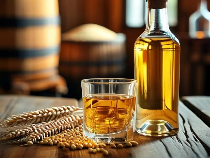 鉴别勾兑酒和酿造酒的对比示意图