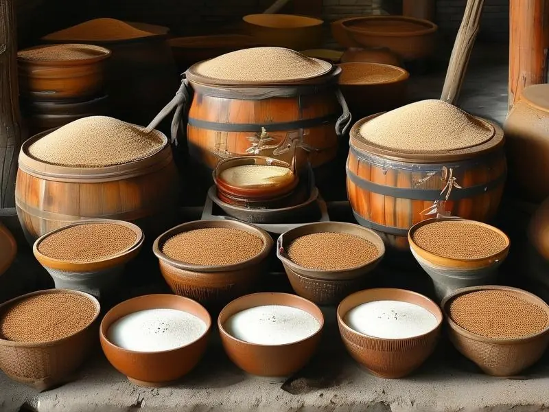 甜酒曲制作过程实拍图