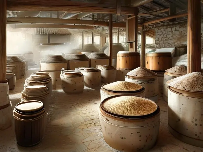 传统老米酒制作工艺流程展示图