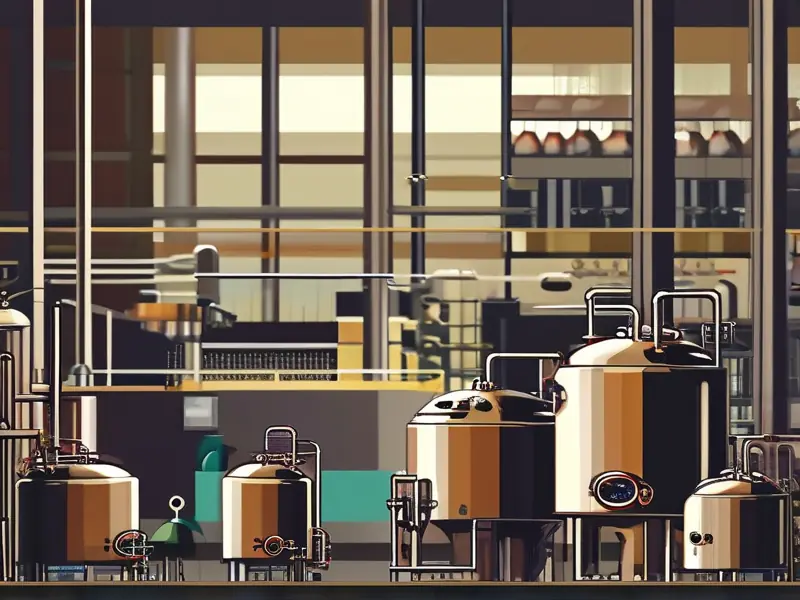 酿酒师操作酿酒设备的场景