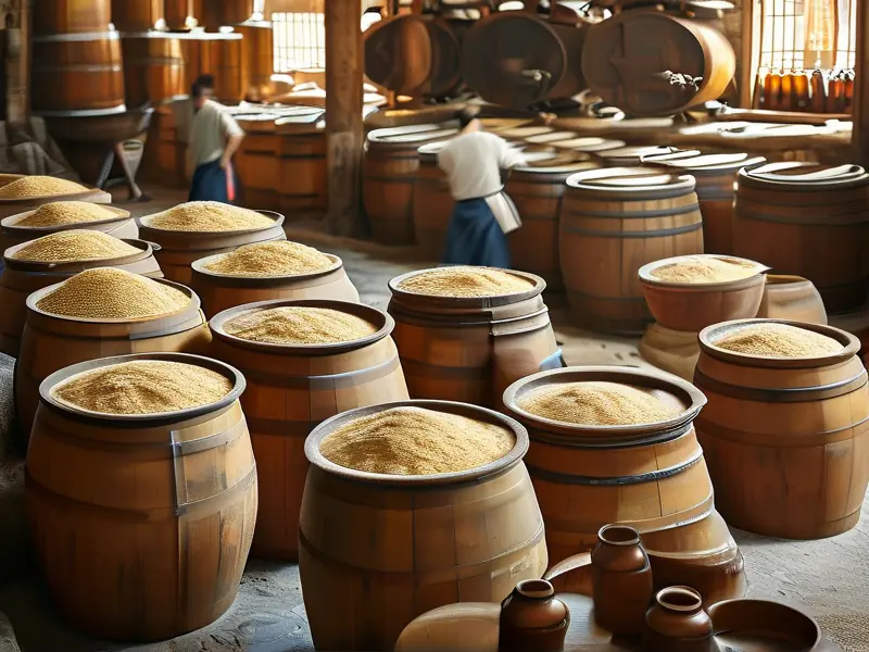 传统黄酒酿造工艺现场展示