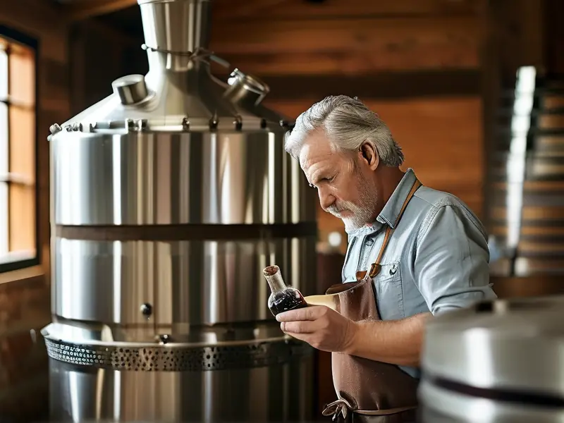 自酿白酒甲醛检测过程示意图