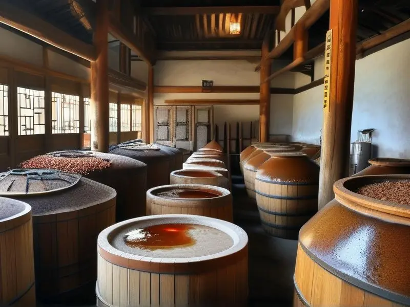 传统老白酒酿造过程展示