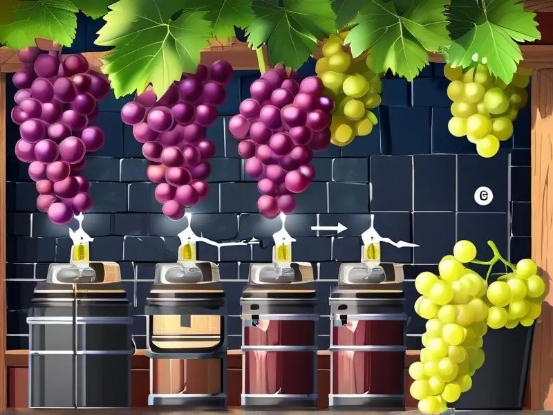 家庭酿制葡萄酒过程示意图