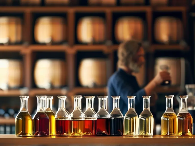 酿酒师专业勾兑白酒过程实拍