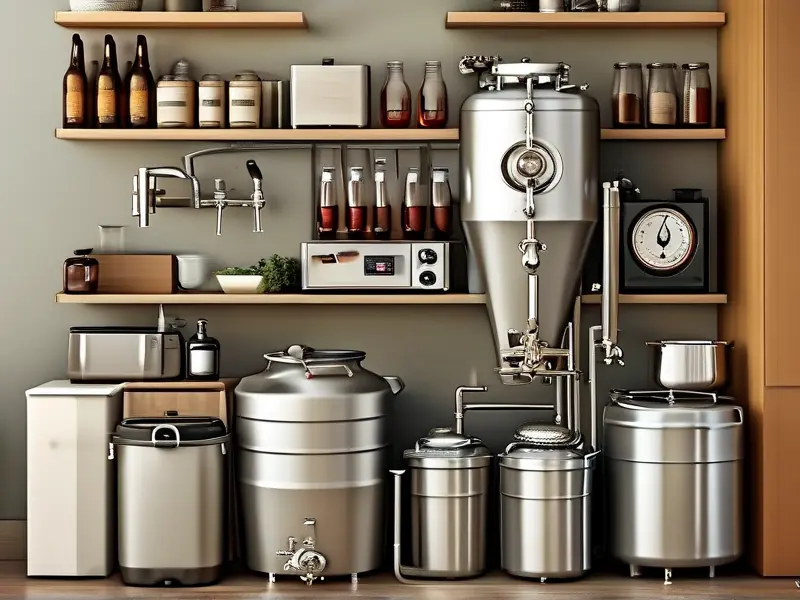 自酿啤酒全套设备展示