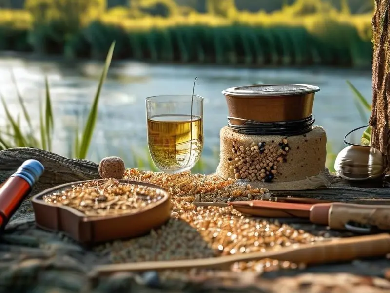 自制酒米钓鱼实战场景