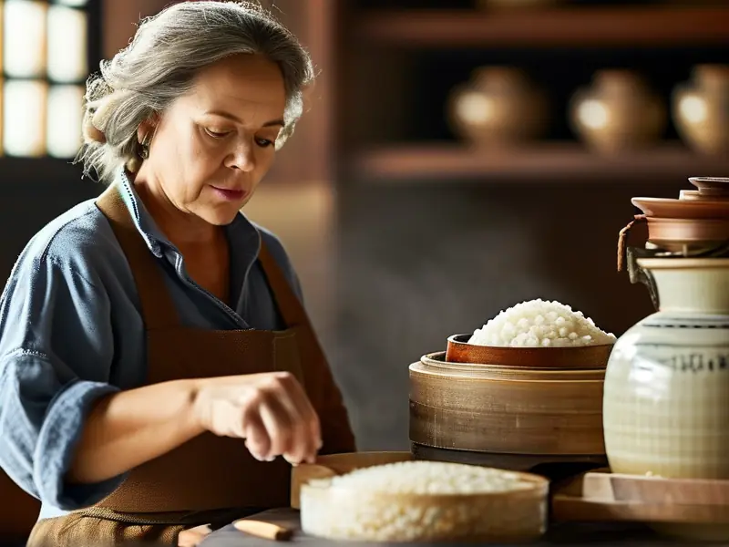 家庭自制米酒制作过程实拍图