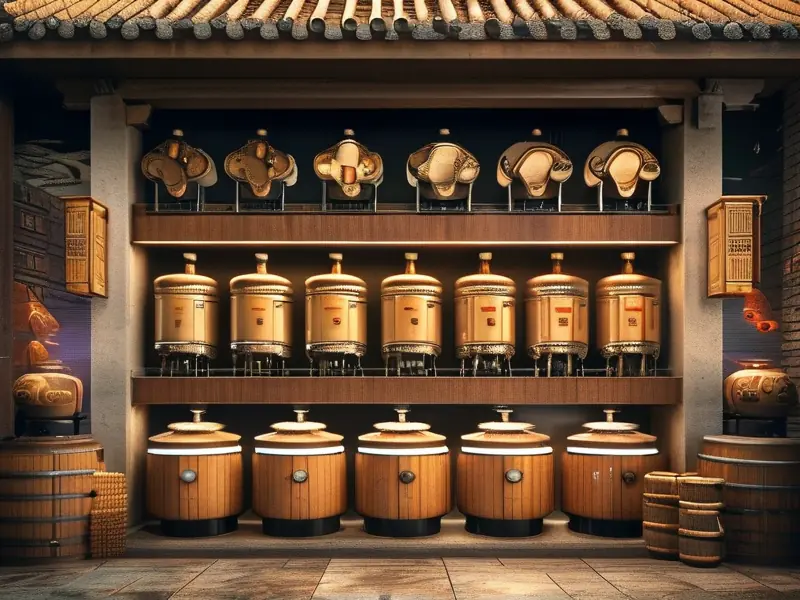 白酒酿造工艺流程示意图