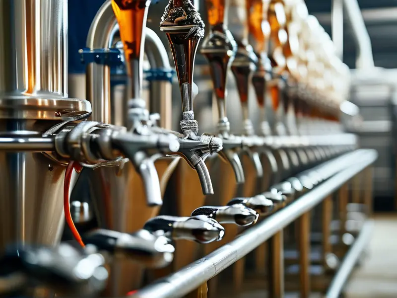 精酿啤酒设备生产线操作场景