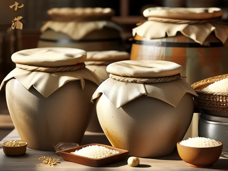 传统米酒发酵过程实拍