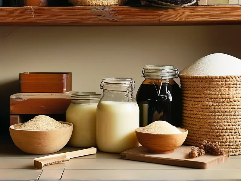 家庭自制甜酒曲的原料和发酵过程展示