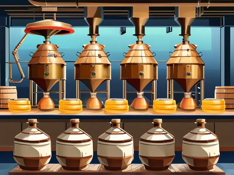 白酒传统酿造工艺流程示意图