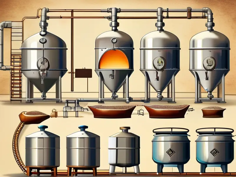 白酒酿造工艺流程示意图