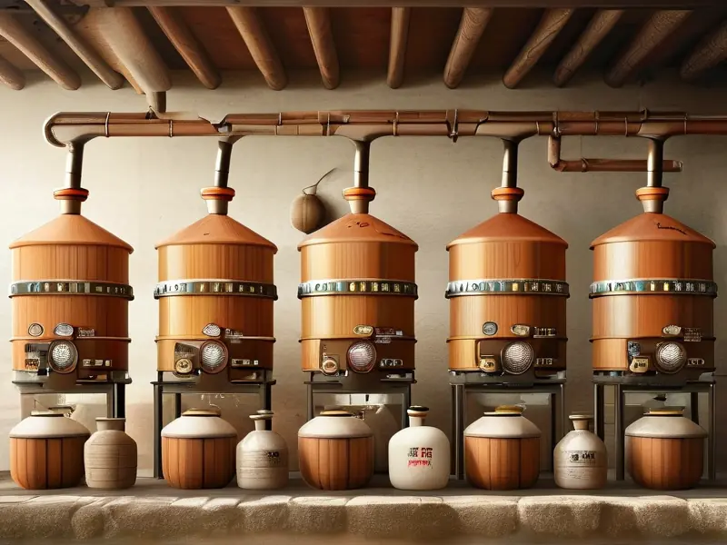 白酒酿造工艺流程示意图