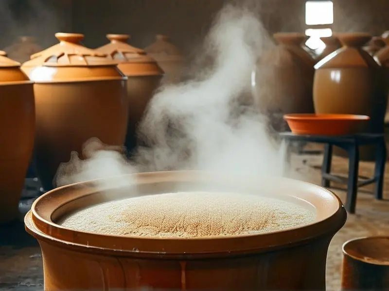 传统白酒酿造过程实拍图