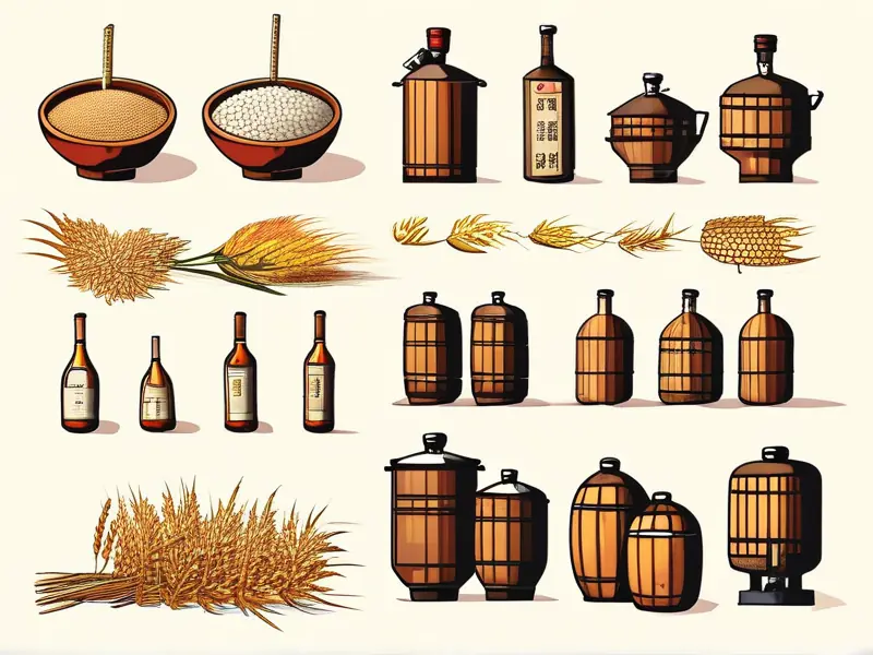白酒原料种类及酿造设备展示
