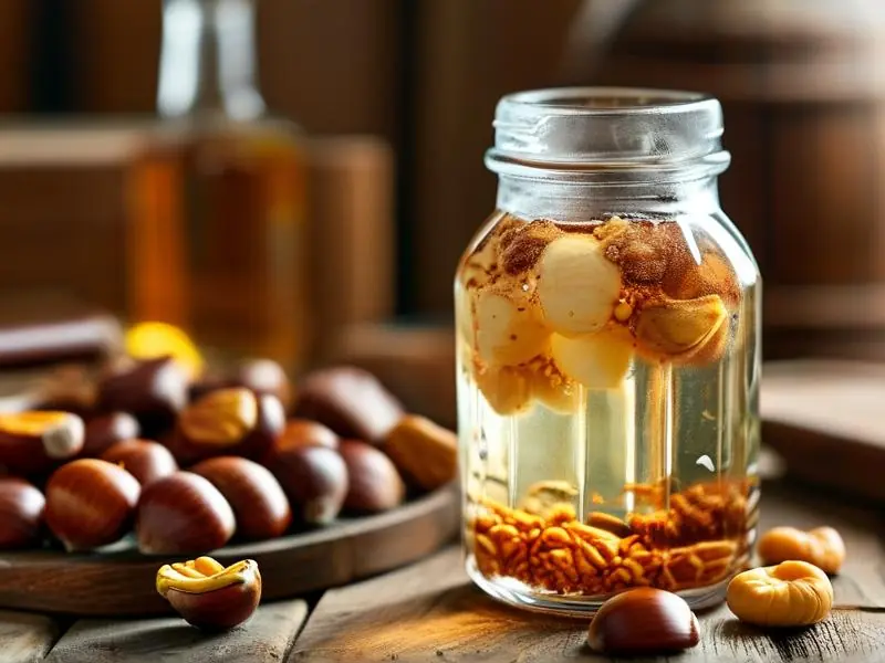 板栗泡酒制作过程展示