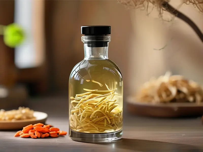 草苁蓉和枸杞泡酒原料及成品展示