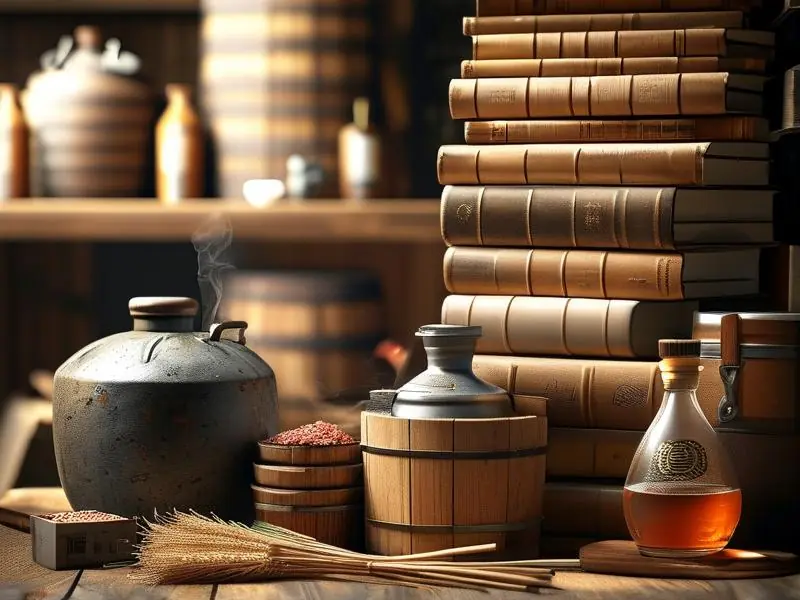 传统白酒酿造技术书籍展示