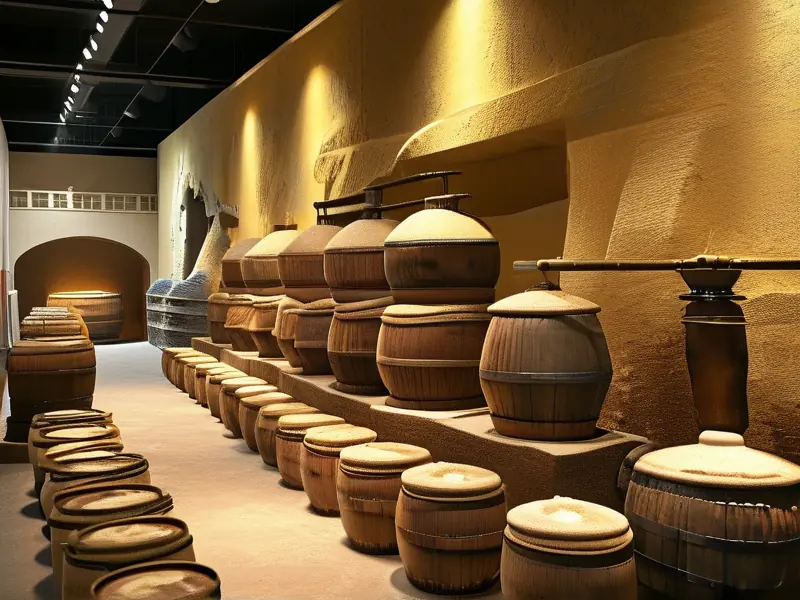 传统黄酒酿造工艺实景展示