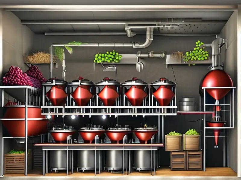 家庭大规模葡萄酒制作现场演示图