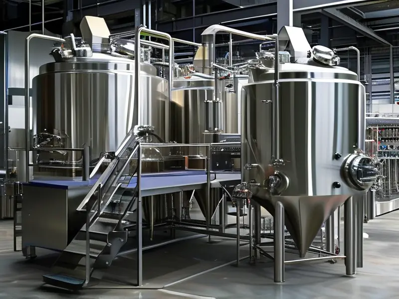 大型全制动酿酒设备工作场景实拍图