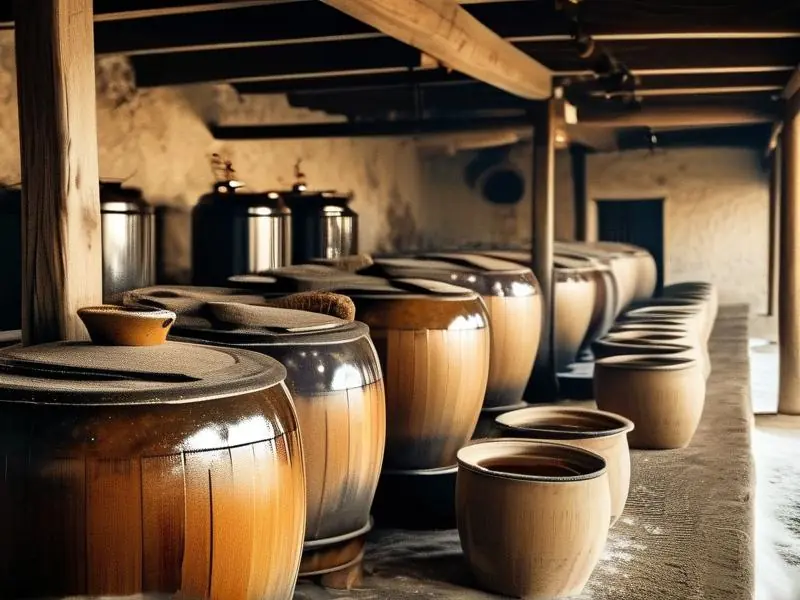 传统冬白酒酿造工艺流程示意图