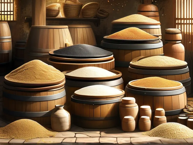 白酒酿造粮食与酒比例示意图