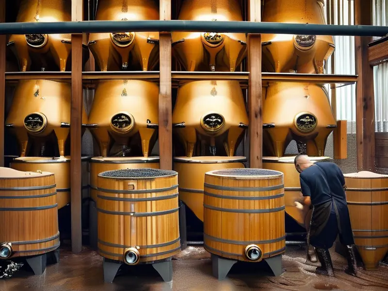 翻沙酒传统酿造工艺现场展示