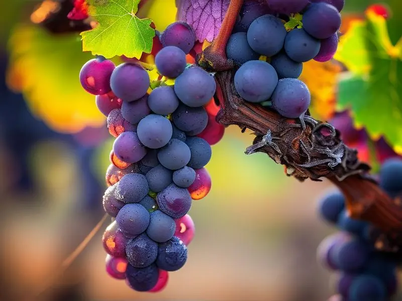 感染贵腐菌的葡萄特写照片