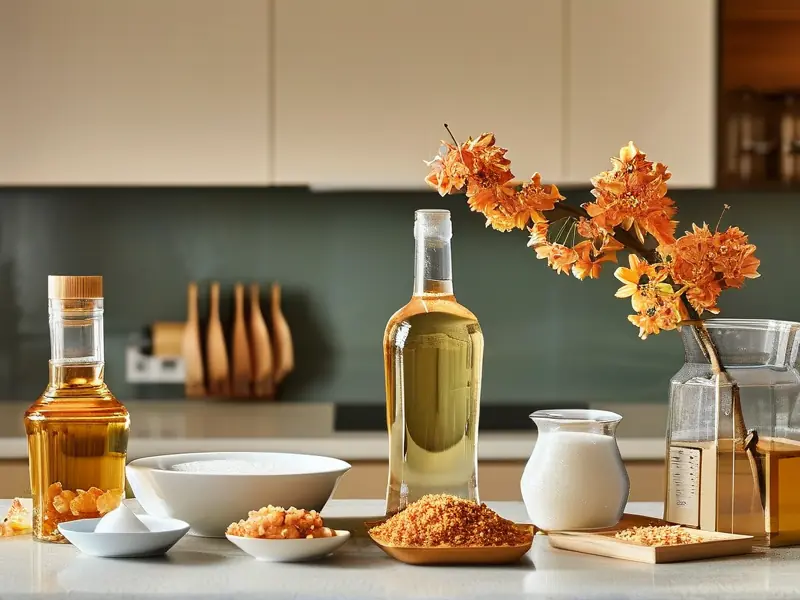 桂花酿酒所需材料展示图