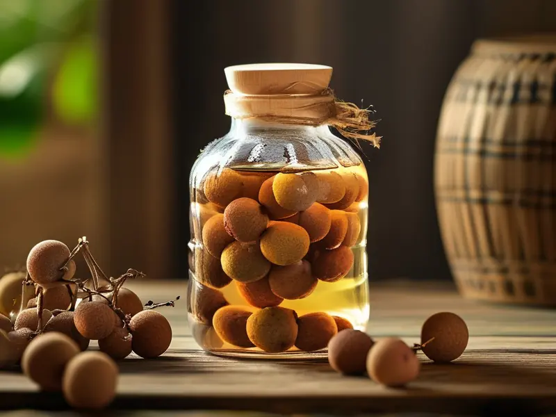 桂圆泡酒制作过程及成品展示