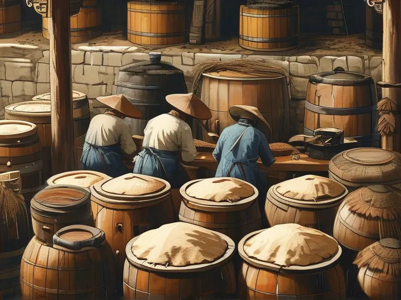 贵州酿酒人传统酿酒工艺展示